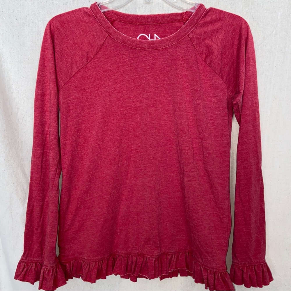 Girls Red Ruffled Top Chaser